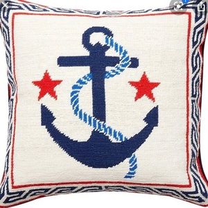 JONATHAN ADLER | Nautical Needlepoint Pillow